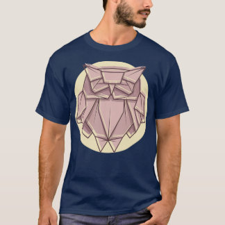 Stylized illustration with paper origami of owl T-Shirt