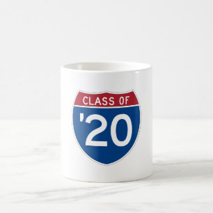 Stylized Interstate sign Class of 2020 Coffee Mug