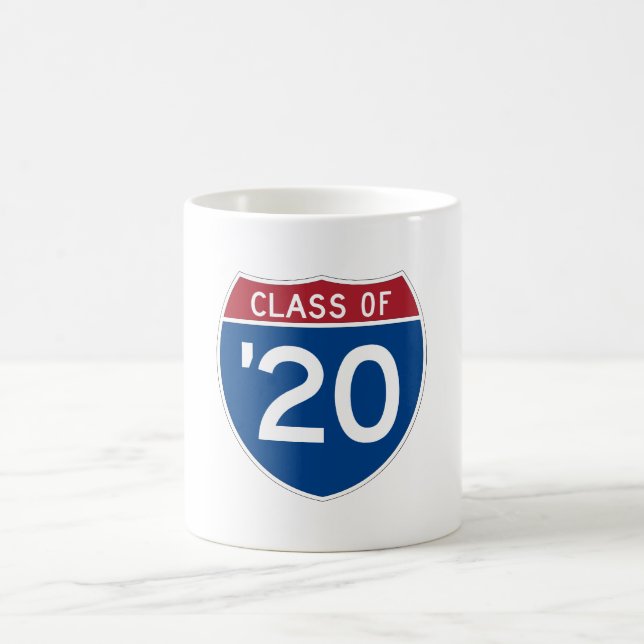 Stylized Interstate sign | Class of 2020 Coffee Mug (Center)