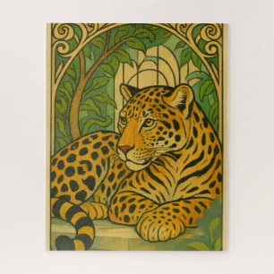 Stylized Jungle Elegance Jigsaw Puzzle