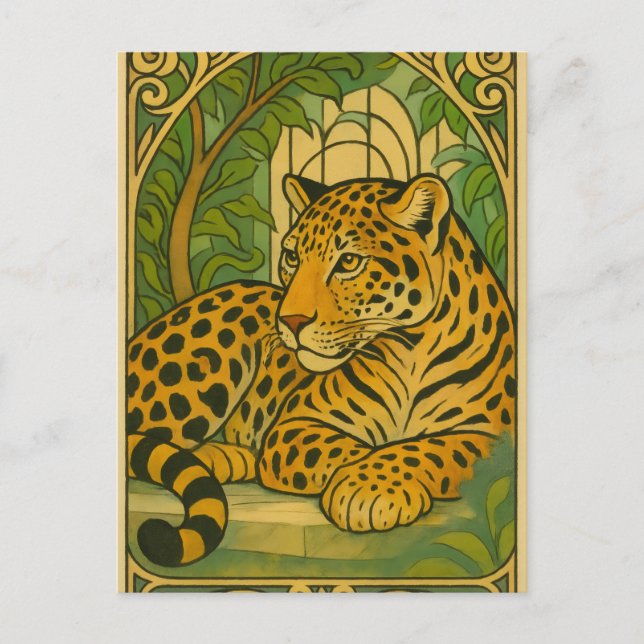 Stylized Jungle Elegance Postcard (Front)