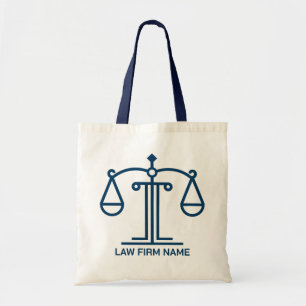 Stylized Justice Scale Logo Tote Bag