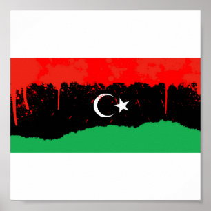 Stylized Kingdom of Libya Flag Poster