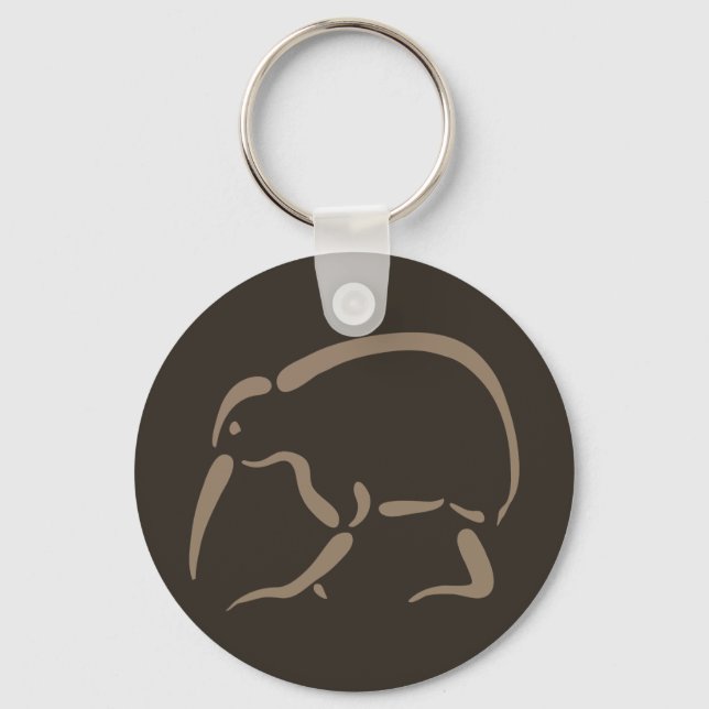 Stylized Kiwi Keychain (Front)