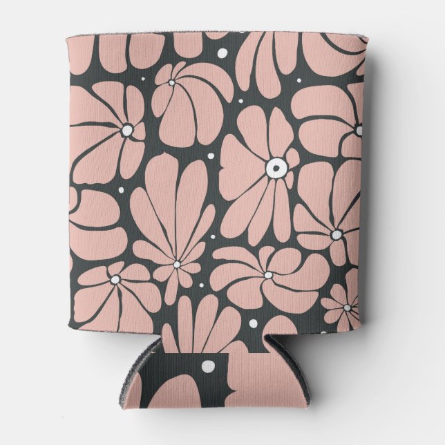 Stylized large blossoms, seamless floral pattern. can cooler (Front)
