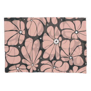 Stylized large blossoms, seamless floral pattern. pillowcase