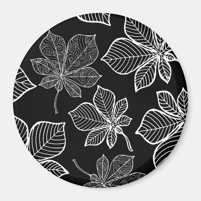 Stylized leaves 3 magnet (Front)