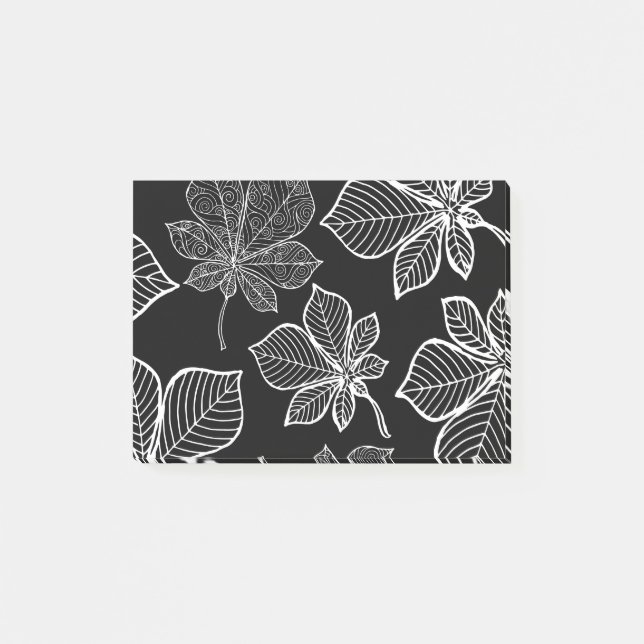 Stylized leaves 3 post-it notes (Front)