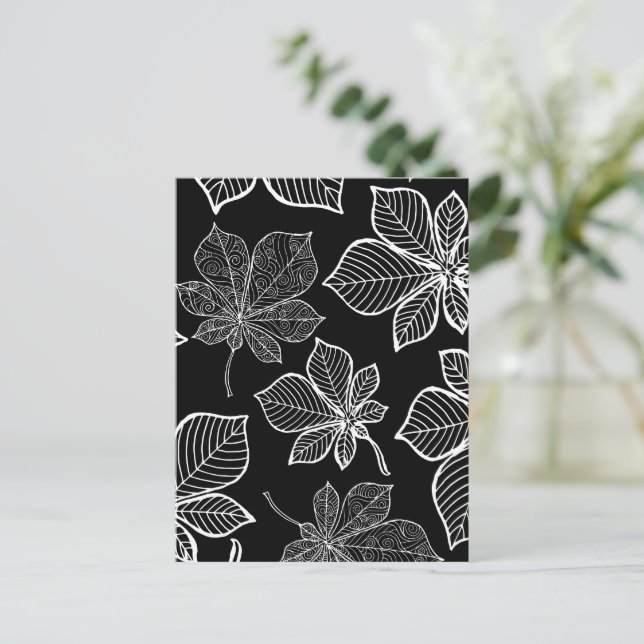Stylized leaves 3 postcard (Standing Front)