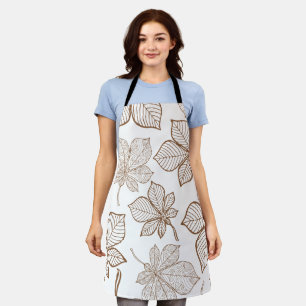 Stylized leaves 4 apron