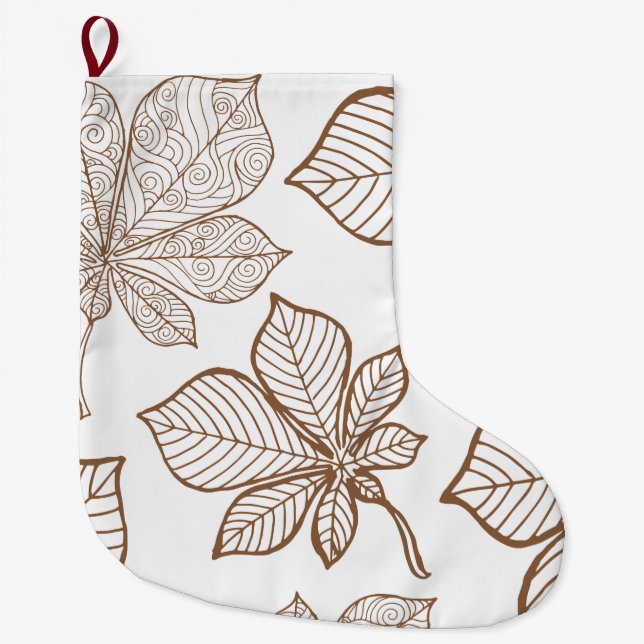Stylized leaves 4 large christmas stocking (Front)