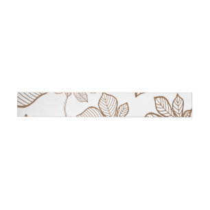 Stylized leaves 4 wrap around label