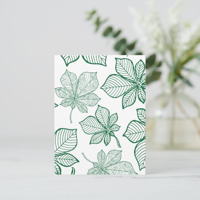 Stylized leaves 5 postcard (Standing Front)