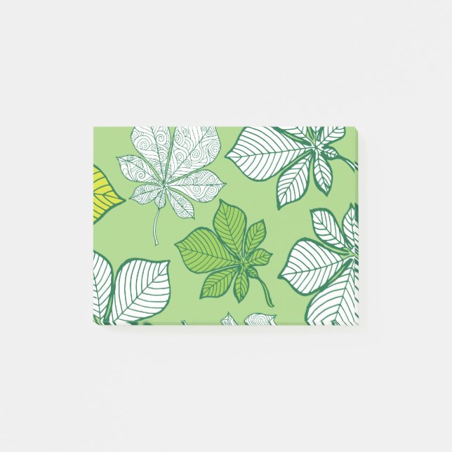 Stylized leaves 6 post-it notes (Front)