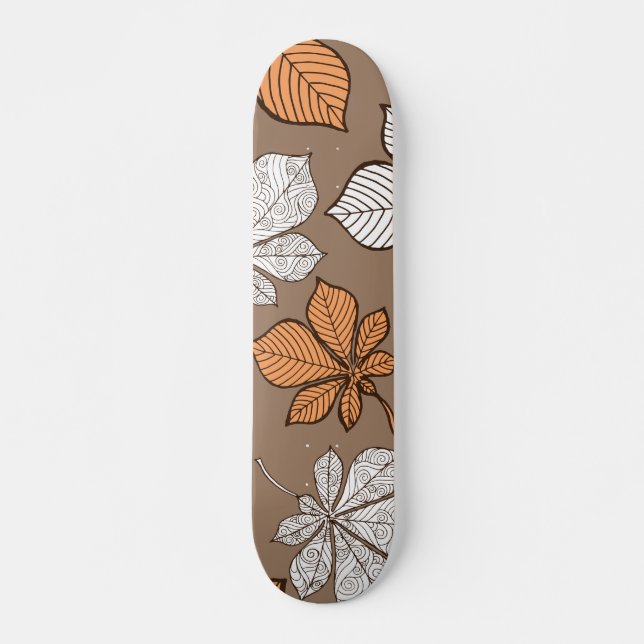 Stylized leaves 7 skateboard (Front)