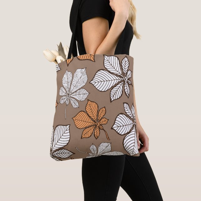 Stylized leaves 7 tote bag (Close Up)