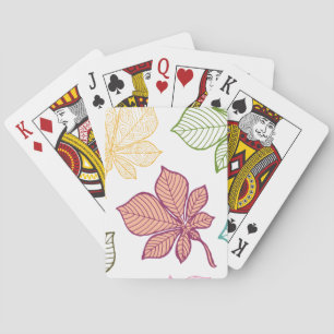 Stylized leaves 8 playing cards