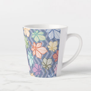 Stylized Leaves Latte Mug