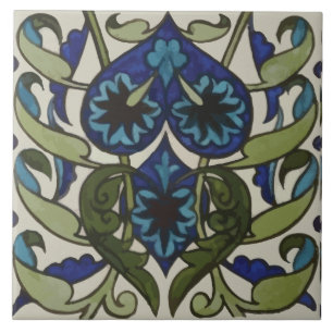 Stylized Leaves William De Morgan  Tile