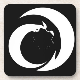 Stylized Letter "A" Monogram Art Coaster
