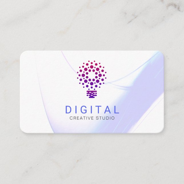 Stylized Light Bulb Business Card (Front)