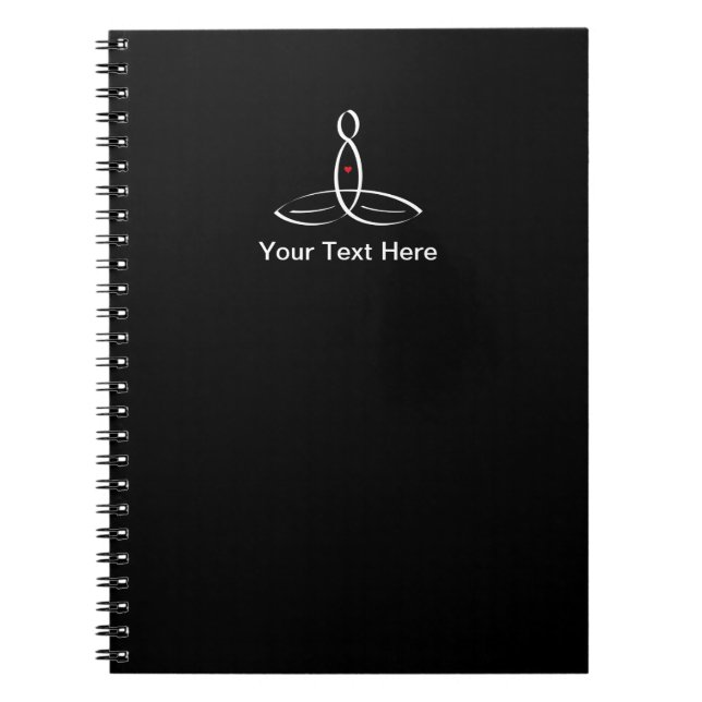 Stylized meditation with customizable text notebook (Front)