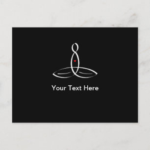Stylized meditation with customizable text postcard