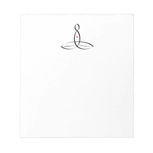 Stylized meditator notepad