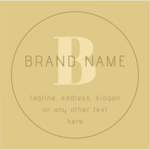 Stylized Modern Minimal Gold Return Address 
