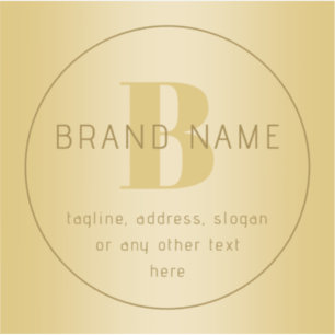 Stylized Modern Minimal Gold Return Address 