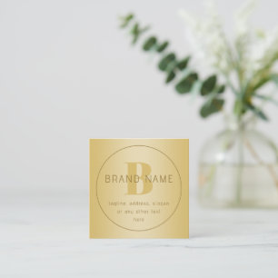 Stylized Modern Minimal Gold Return Address  Card