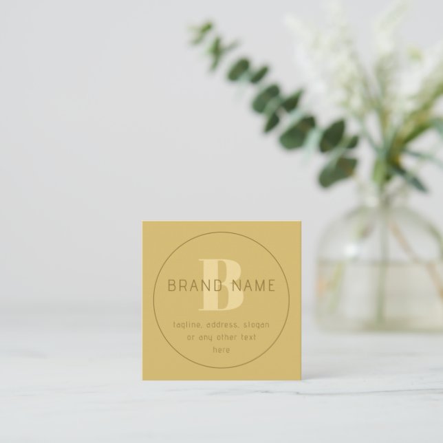Stylized Modern Minimal Gold Return Address  Card (Standing Front)