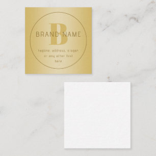 Stylized Modern Minimal Gold Return Address  Enclosure Card