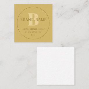 Stylized Modern Minimal Gold Return Address  Enclosure Card