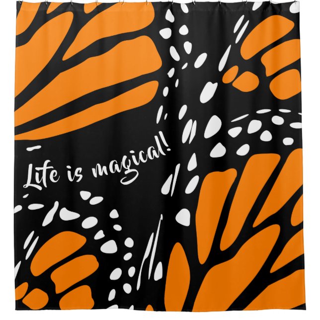 Stylized Monarch Butterfly Wing - Life Is Magical! (Front)