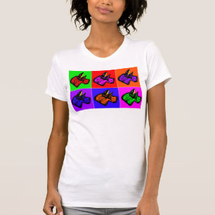 Stylized Neon Frilled-neck Lizards T-Shirt