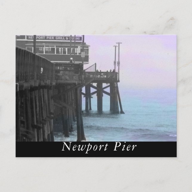 Stylized Newport Pier Postcard (Front)