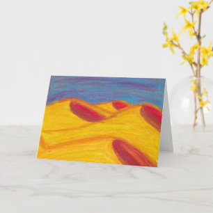 Stylized Oil Pastel Sand Dunes  Card