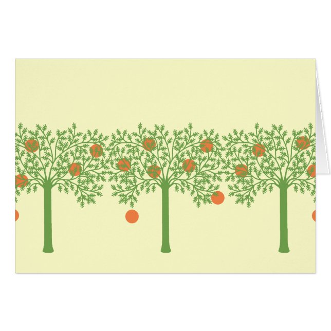Stylized Orange Tree (Front Horizontal)