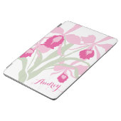 Stylized orchid cattleya pink art name ipad cover (Side)