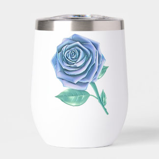 Stylized Oversized Rose - Icy Blue