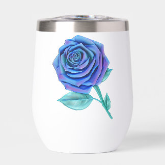 Stylized Oversized Rose - Indigo