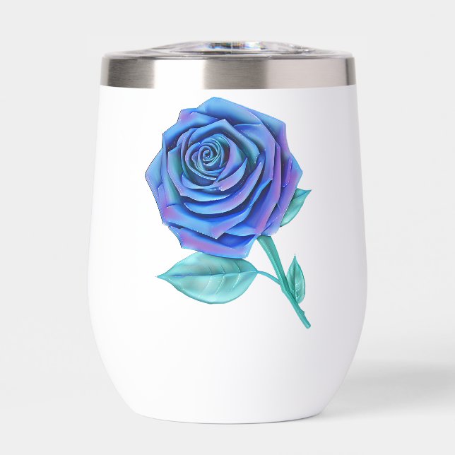 Stylized Oversized Rose - Indigo (Front)