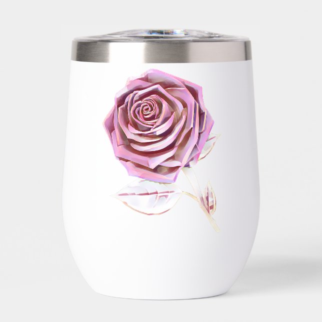 Stylized Oversized Rose - Platinum Pink (Front)