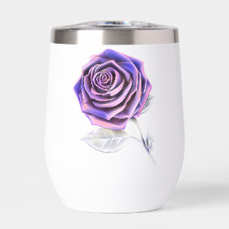Stylized Oversized Rose - Platinum Purple 
