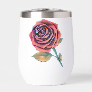 Stylized Oversized Rose - Vintage Red