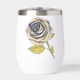 Stylized Oversized Rose - Yellow Gold