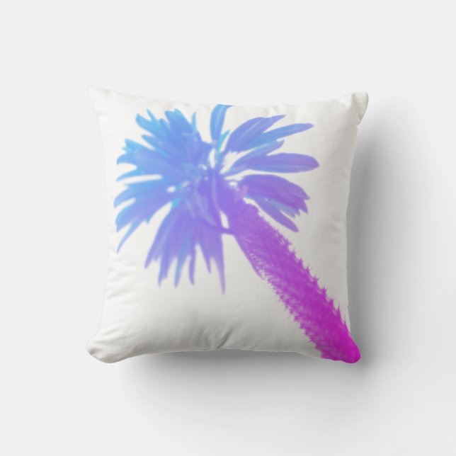 Stylized Palm Tree Pastel Green Tropical Throw Pillow (Front)