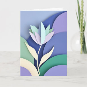 Stylized Paper Bloom Card