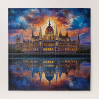 Stylized Parliament Building in Budapest Jigsaw Puzzle